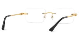 Peavy Gold Rectangle Glasses5