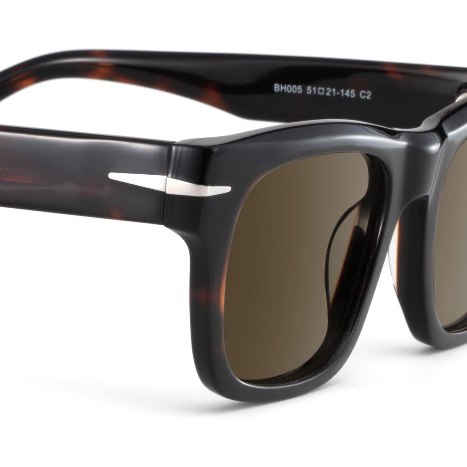 Renzo Tortoise Rectangle Polarized Sunglasses for Driving | ZEELOOL CA4