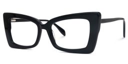 Delcour Rectangle Black Glasses1