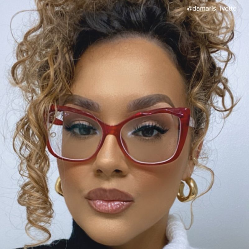 Farris Red Cat eye Frame Glasses for Women | ZEELOOL Canada11