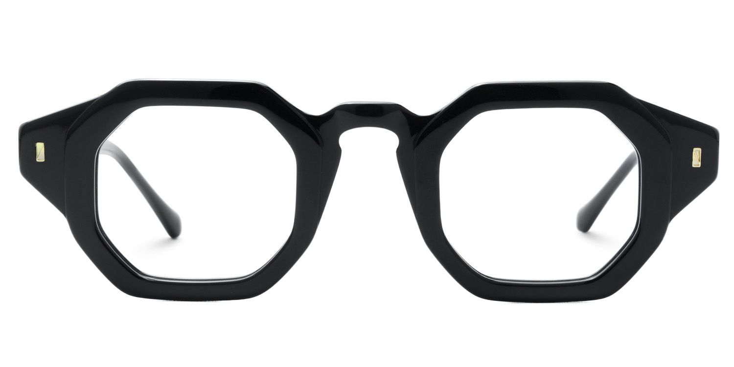 Buy Black Hexagon Shape Glasses Frames Online | ZEELOOL Canada0