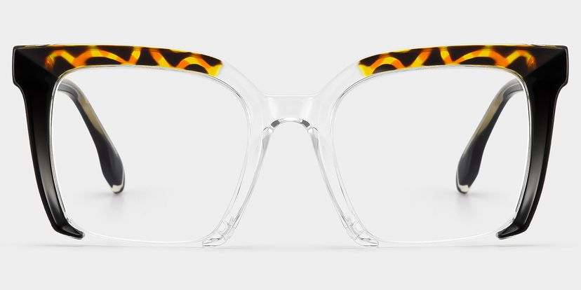 Misty Black Square Glasses