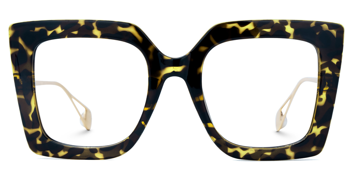 Qatar Square Tortoise-Gold Glasses0