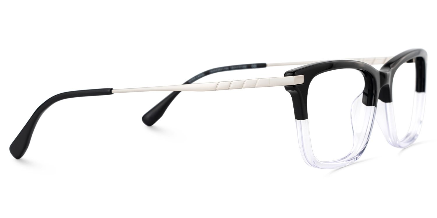 Zane Rectangle Black-crystle Color Frame Glasses for Men | ZEELOOL Canada4