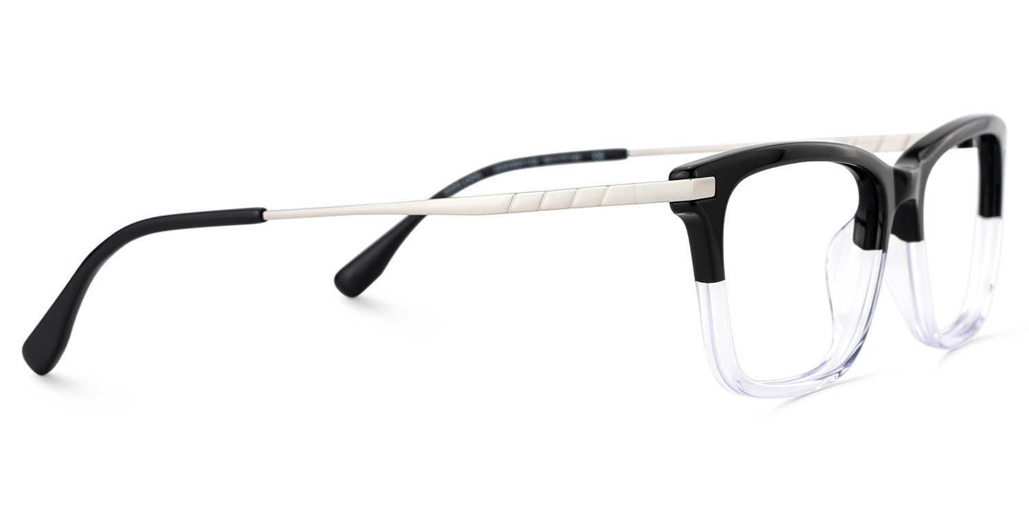 Zane Rectangle Black-crystle Color Frame Glasses for Men | ZEELOOL Canada4