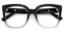 Ebony Square Black Clear Glasses2