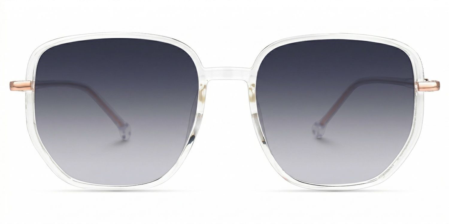 Joana Geometric Clear Glasses0