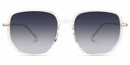 Joana Geometric Clear Glasses0