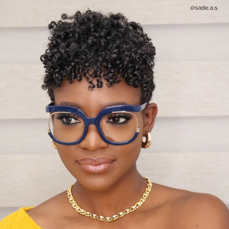 Darice Dark-Blue Round Eyeglasses | Zeelool7