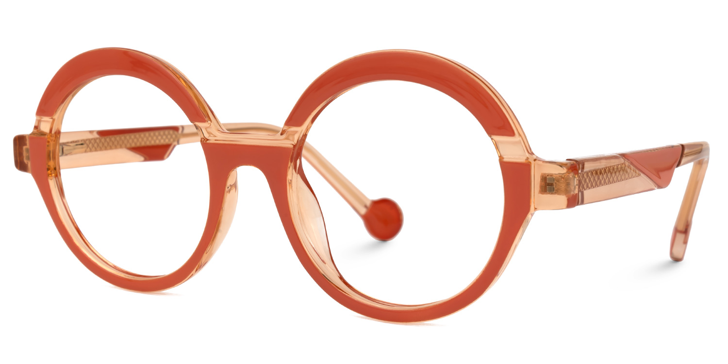 Shermier Round Orange Glasses1