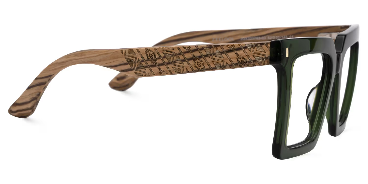 Pierre Square Green Glasses2