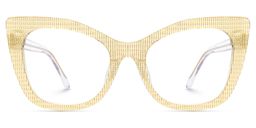 Vela Cateye Yellow Gold Glasses0