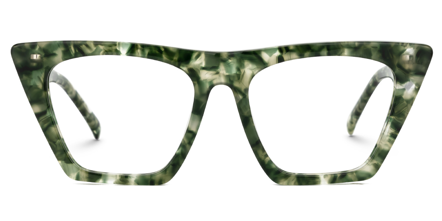 Cecile Cat Eye Green-Floral Glasses | ZEELOOL Canada0