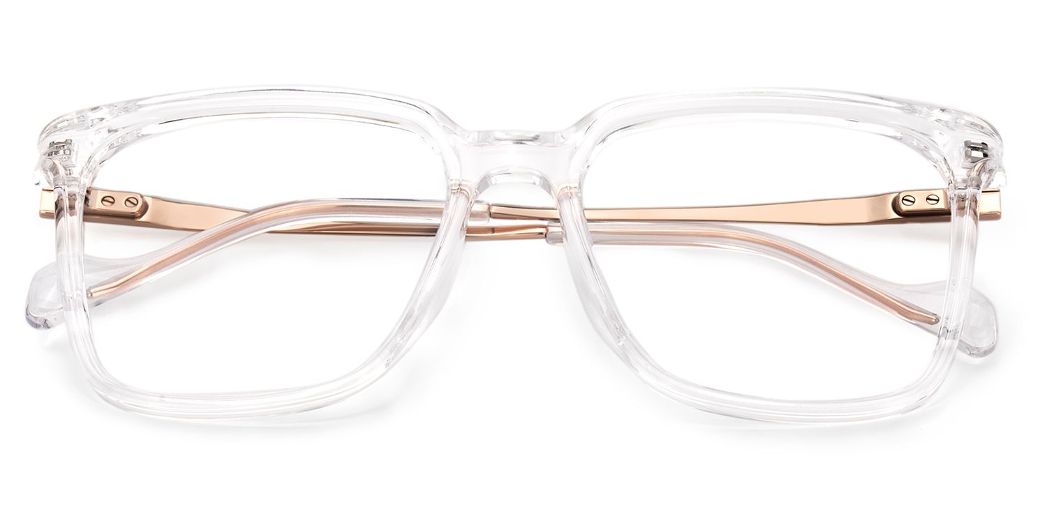 Thin Clear Frame Glasses With Square Shape1