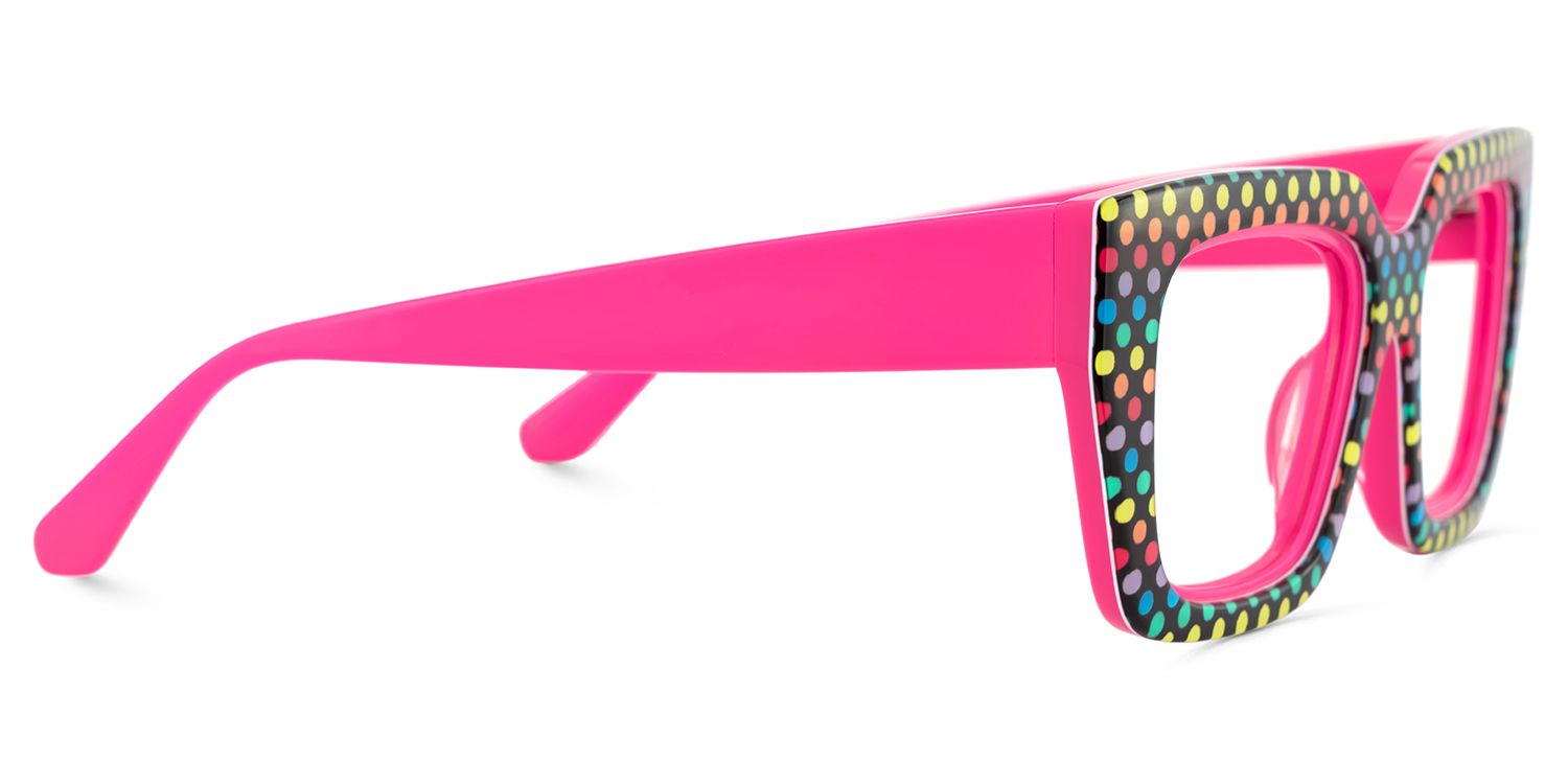 Kent Acetate Rainbow Frame Glasses with Square Shape | ZEELOOL Canada5