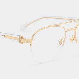 Emily Aviator Light Gold Glasses5