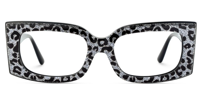 Orduno Rectangle Gray Leopard Glasses