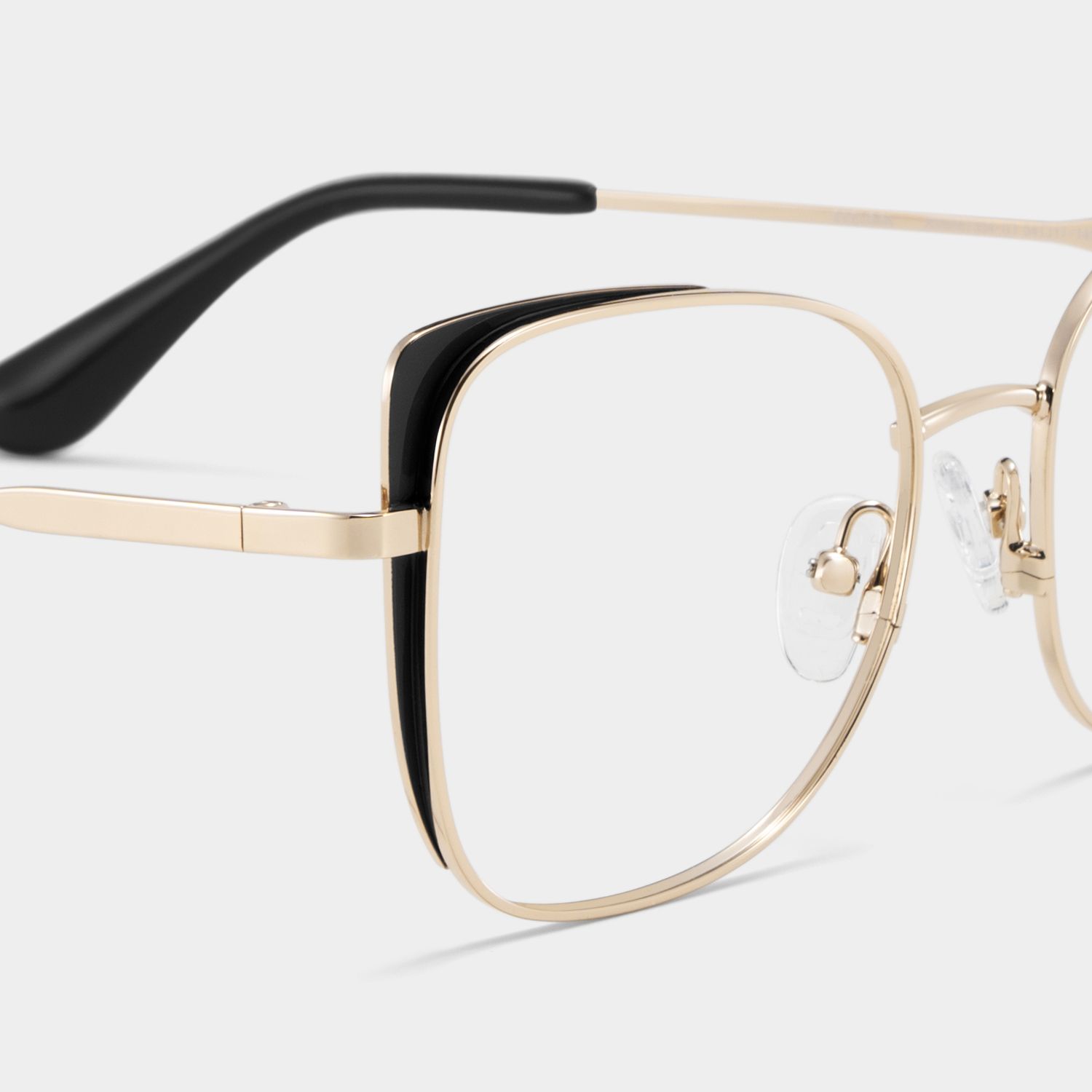 Tessa Black Gold Frame Glasses with Cat eye Frame Online | ZEELOOL Canada5
