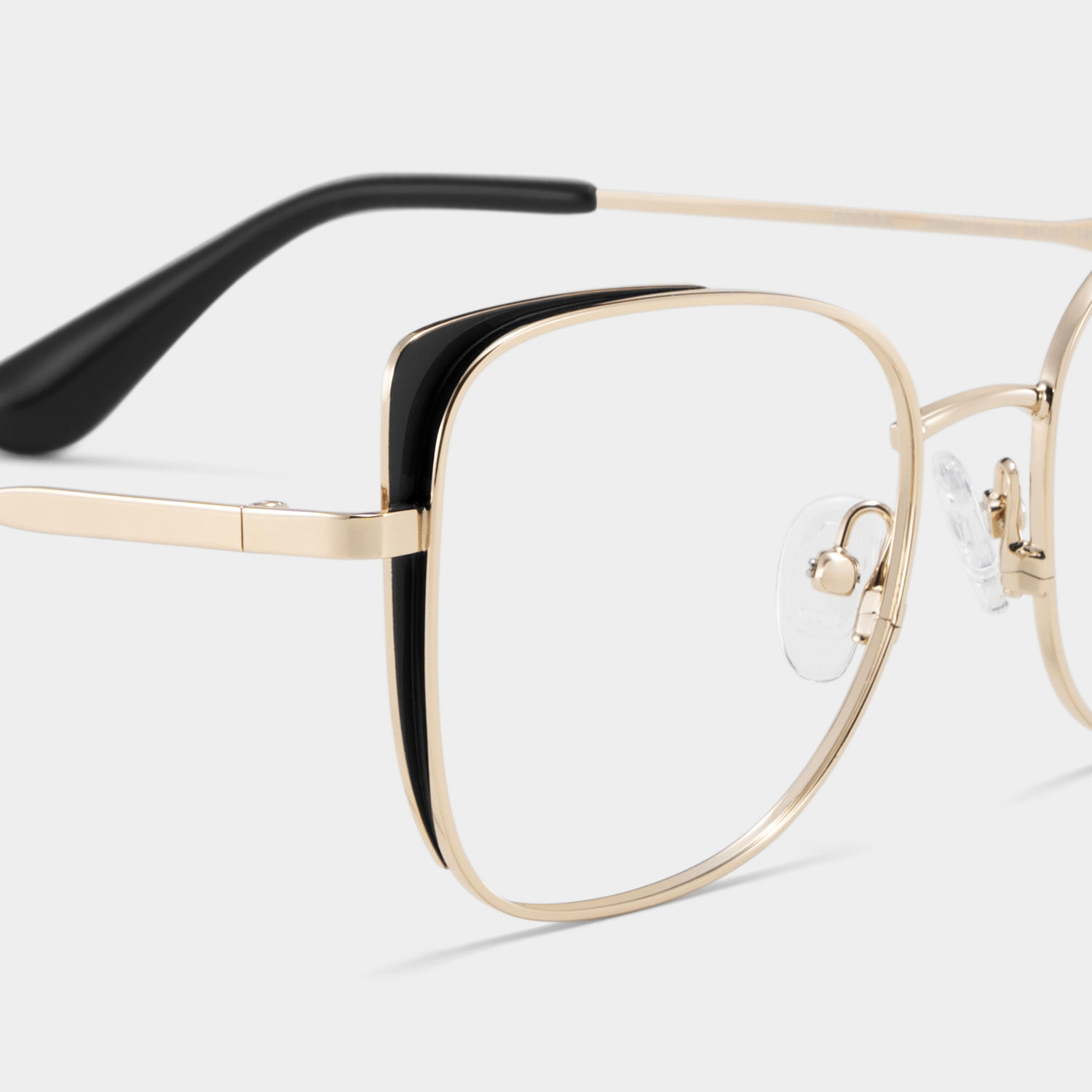 Tessa Black Gold Frame Glasses with Cat eye Frame Online | ZEELOOL Canada5