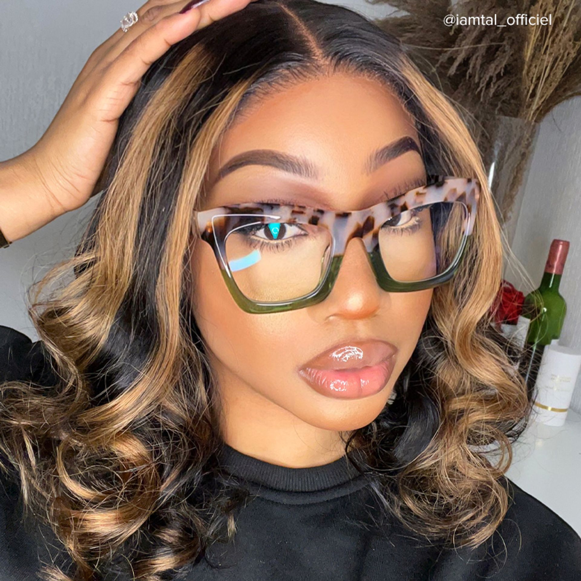 Benitez Square Two-Tone Frame & Prescription Eyeglasses6