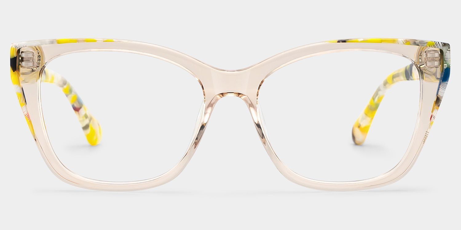 Maple Yellow Butterfly Eyeglasses with Flowers on Them | ZEELOOL1
