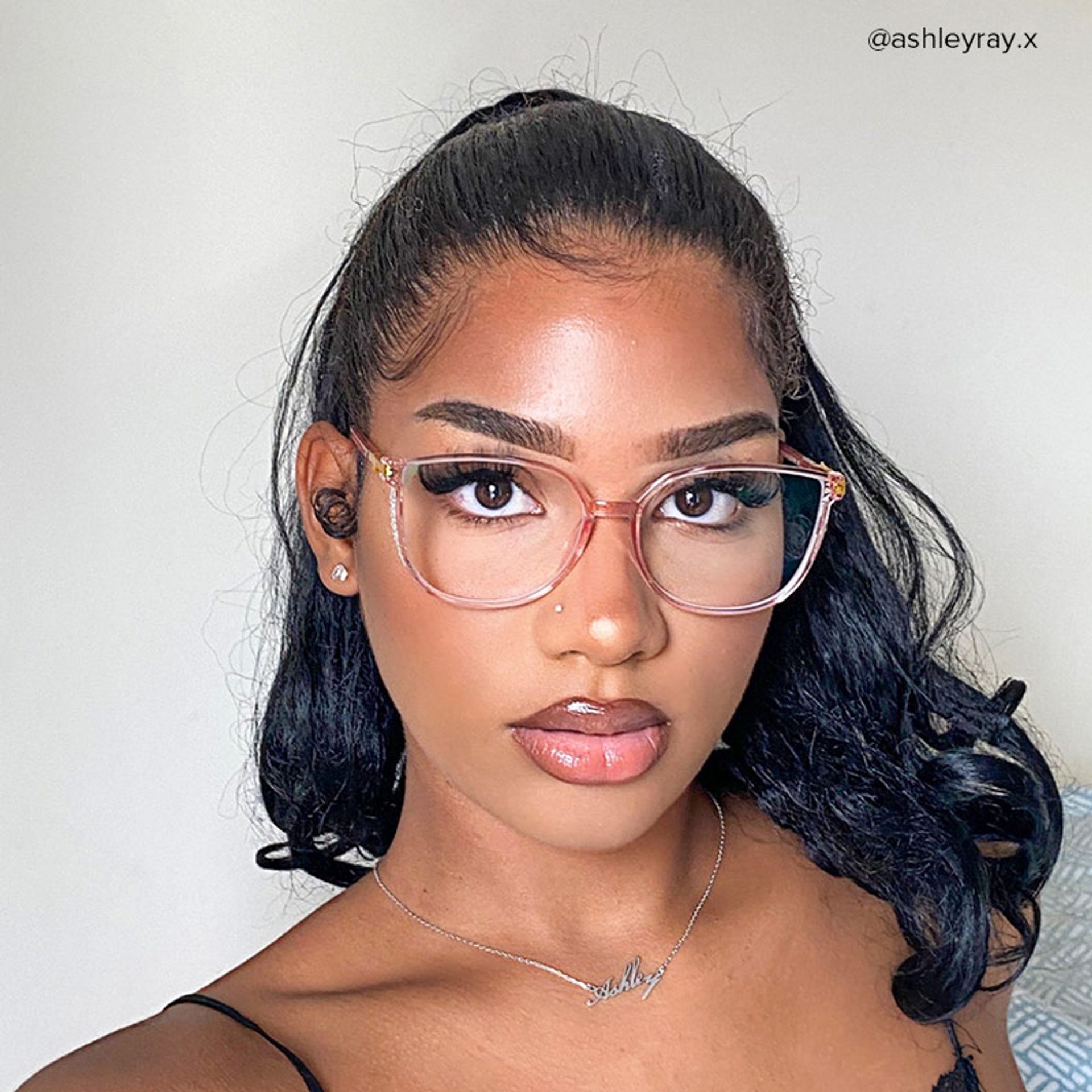 Rodz Light Pink Square Frame Glasses | Zeelool8