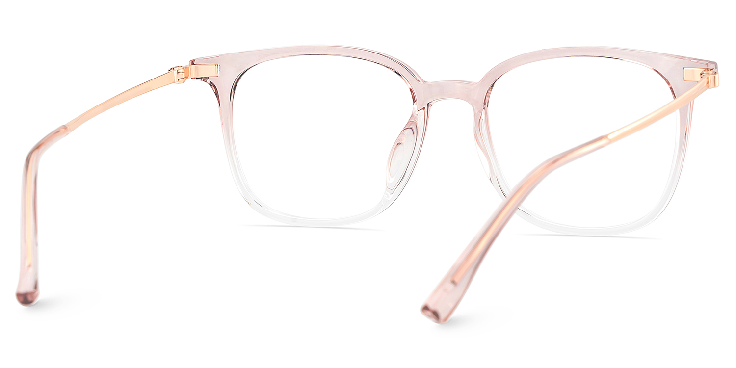 Cora Square Pink Frame Eyeglasses for Woman| ZEELOOL Canada5