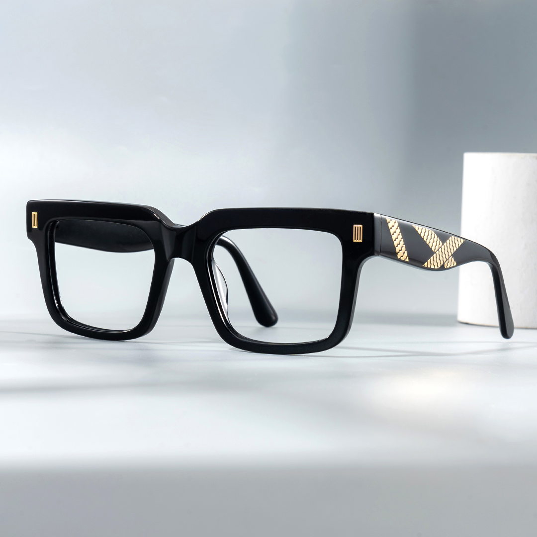 Thomason Rectangle Black Frame For Men | ZEELOOL Canada0