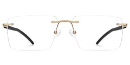Halstead Rectangle Black Glasses0