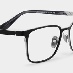 Aubrey Rectangle Black Glasses5