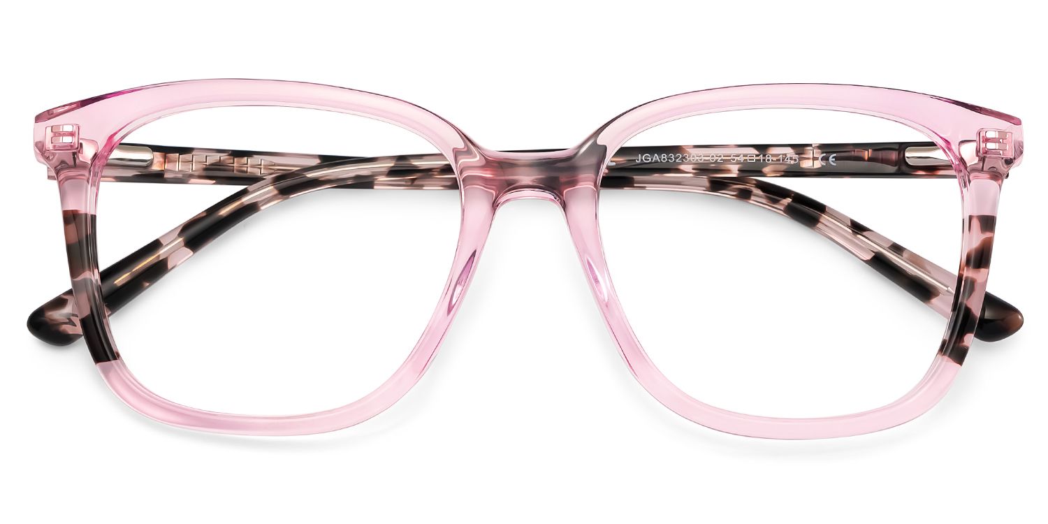 Finnley Acetate Pink Frame Glasses with Square Shape | ZEELOOL Canada2