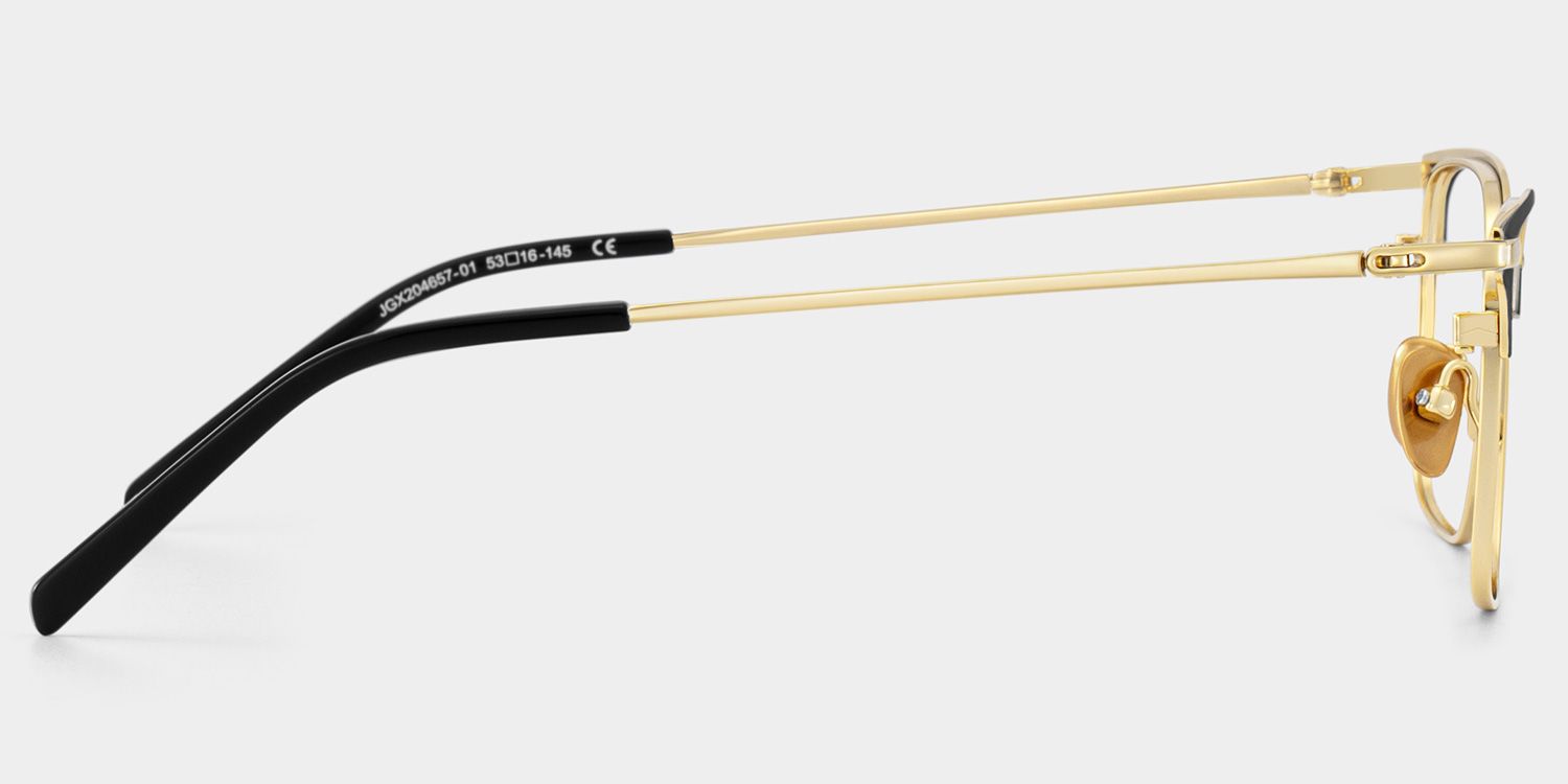 Maxwell Browline Black and Gold Glasses Frames for Men | ZEELOOL CANADA3