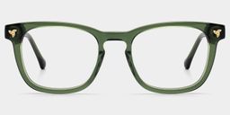 Heather Square Green Glasses1