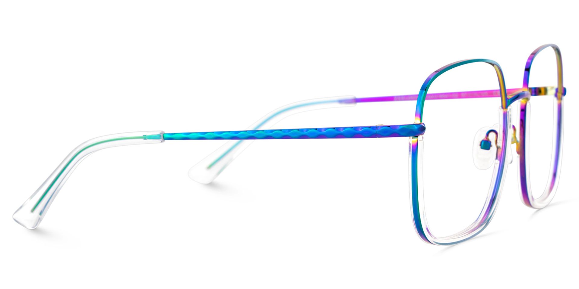 Wade Square Iridescent Color Frame Glasses for Women | ZEELOOL Canada4
