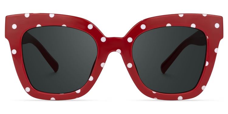 Malcolm Square Red-Dot Glasses