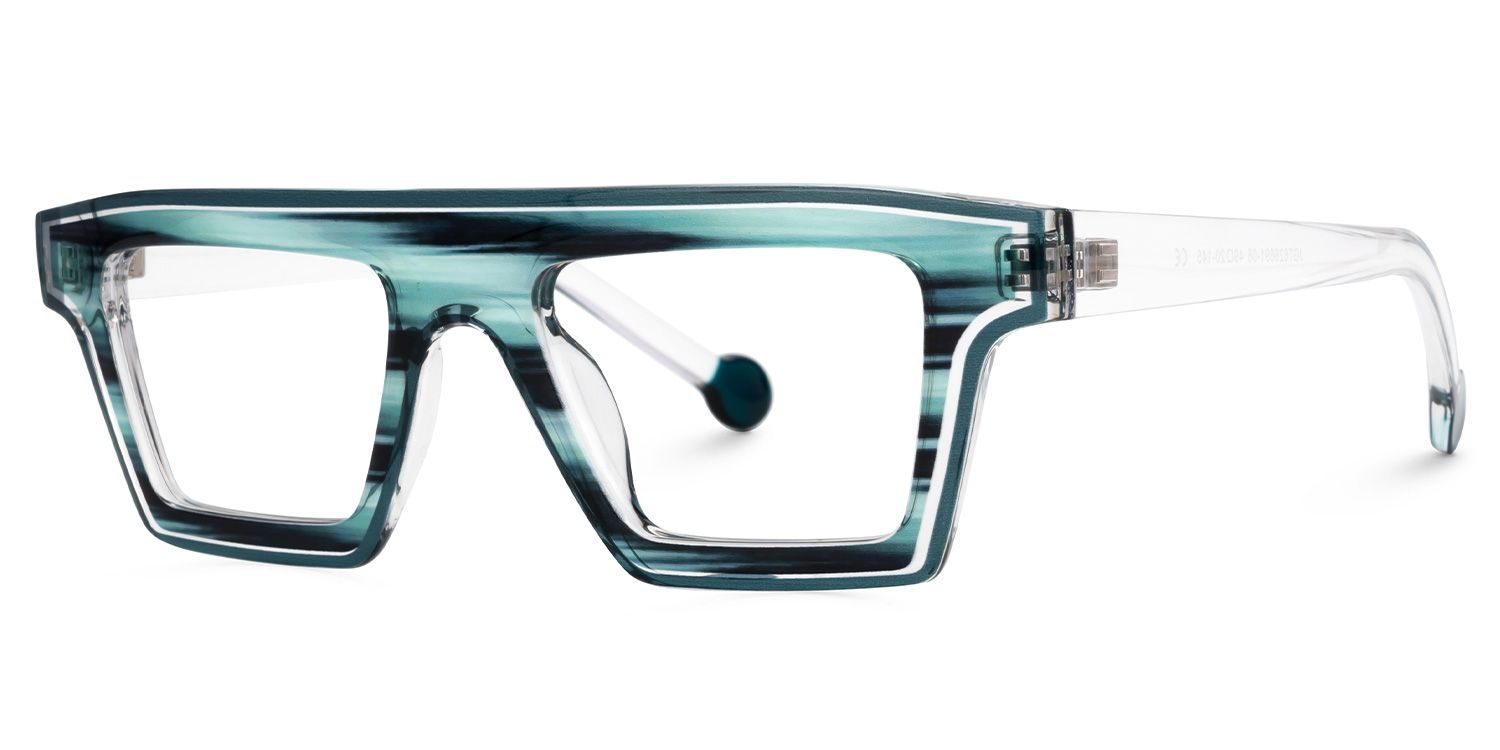 Gerri Blue Rectangle Frame Glasses Online | ZEELOOL Canada1