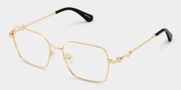 Kayla Geometric Gold Glasses4