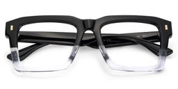Kenish Square Black Clear Glasses3