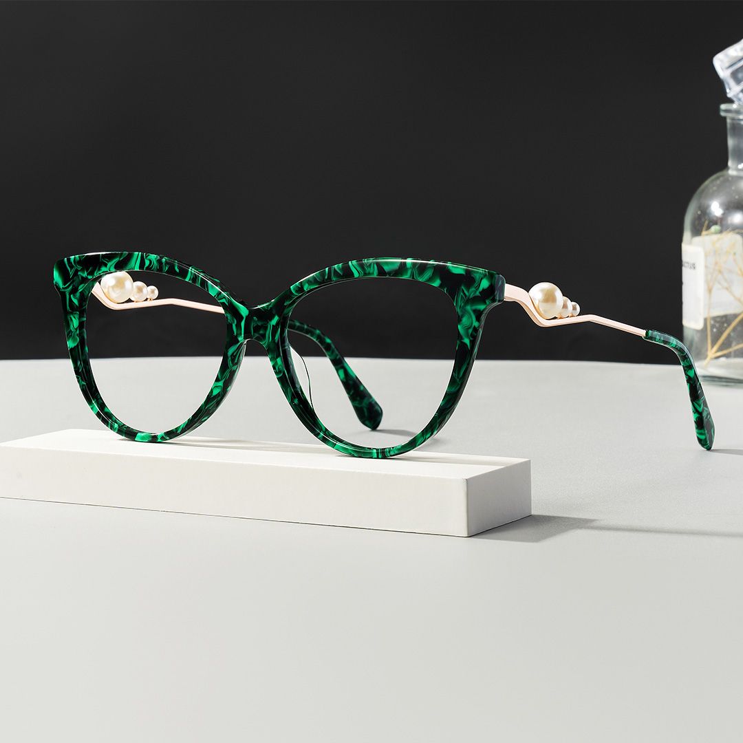 Buy Designer Cat Eye Optical Glasses With Pearl | ZEELOOL Canada0