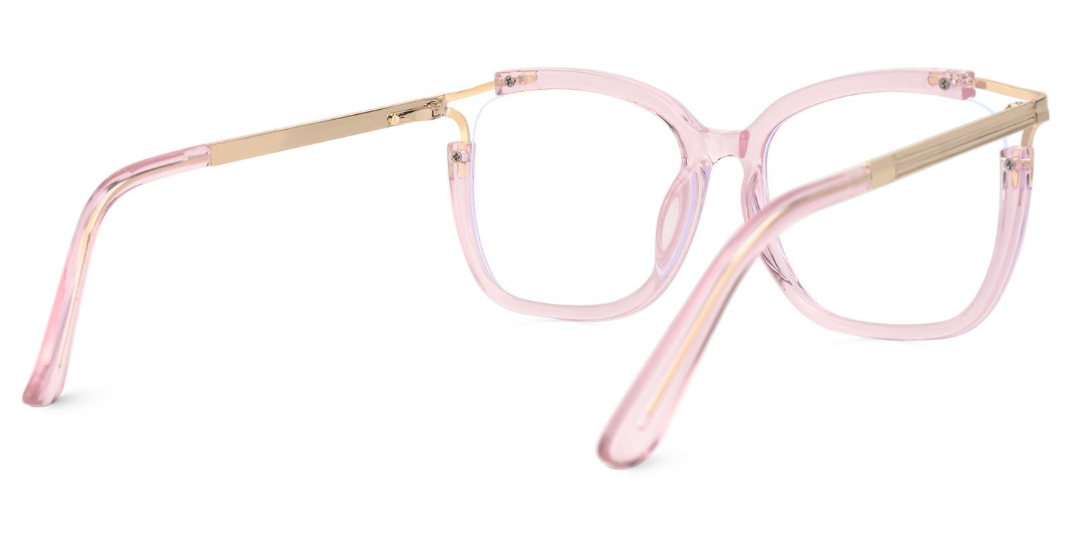Spring hinges Sidibe Eyeglasses, Sidibe Pink Glasses -Zeelool3