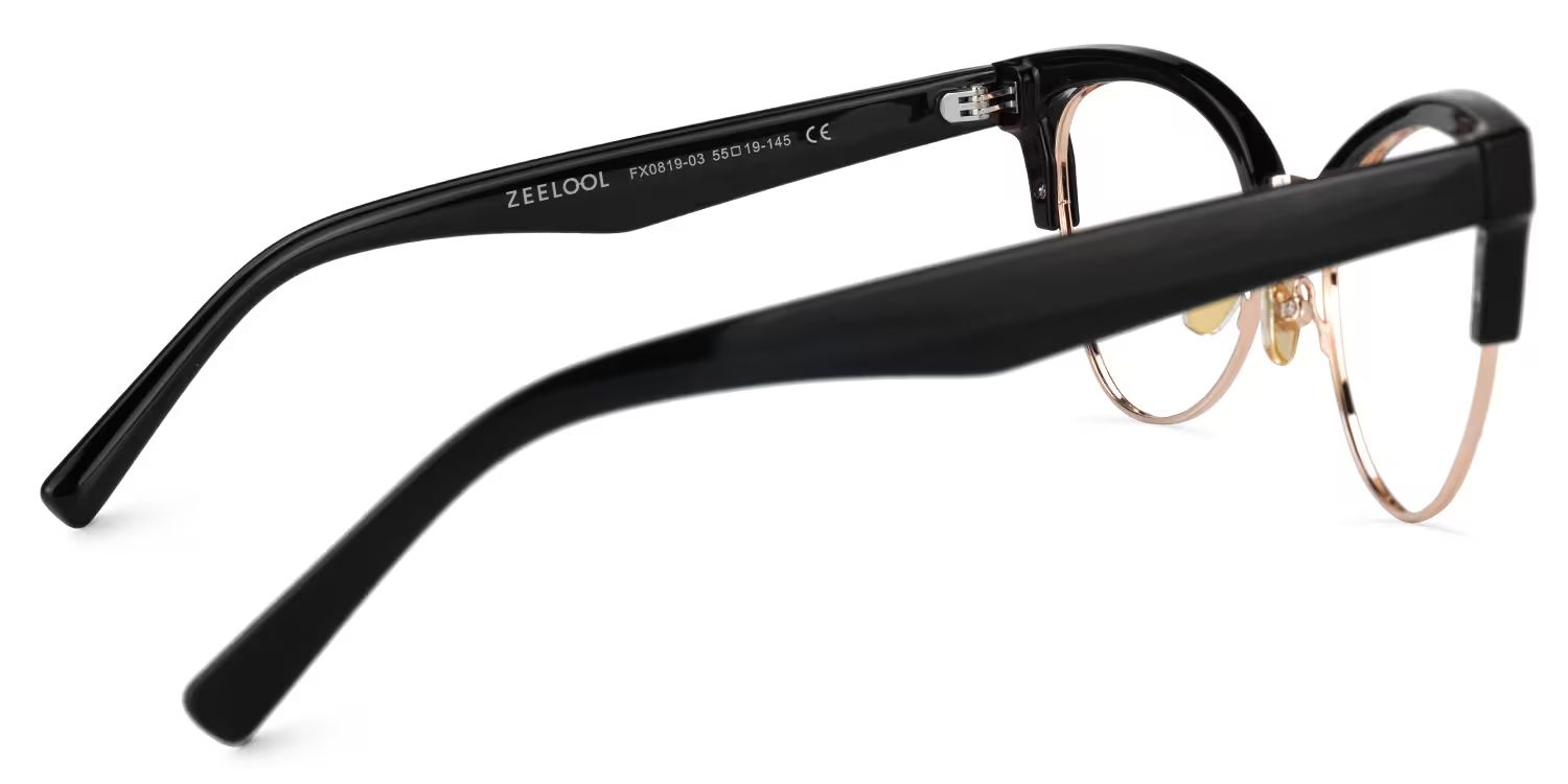 Charlene Browline Cateye Black EyeGlasses | ZEELOOL Canada3