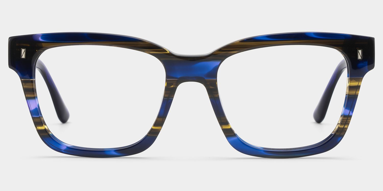 Pride blue square frame glasses Online | ZEELOOL1