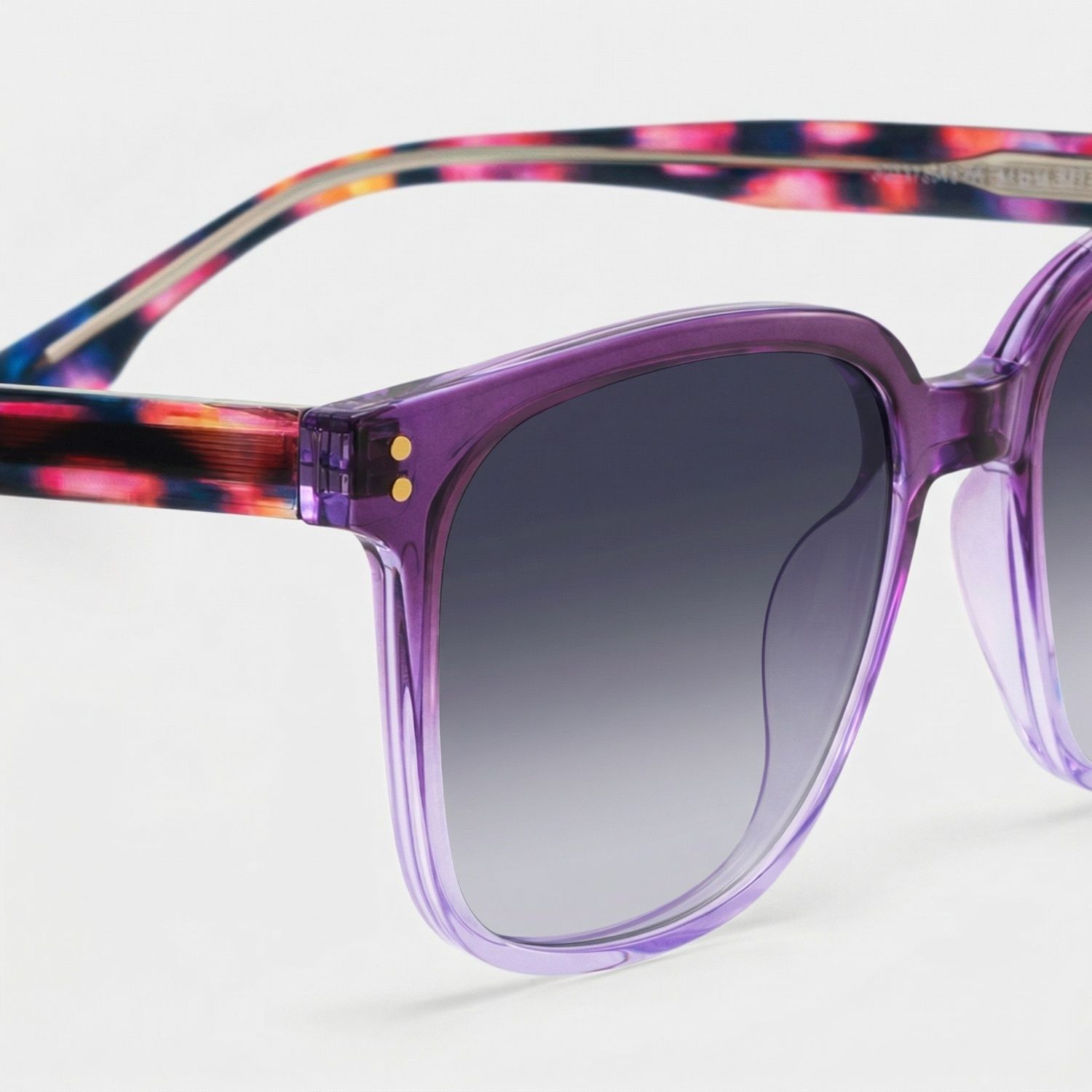 Donnalyn Purple Square Floral Eye Glasses | ZEELOOL4