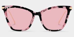 Hilary Butterfly Pink Floral Sunglasses0