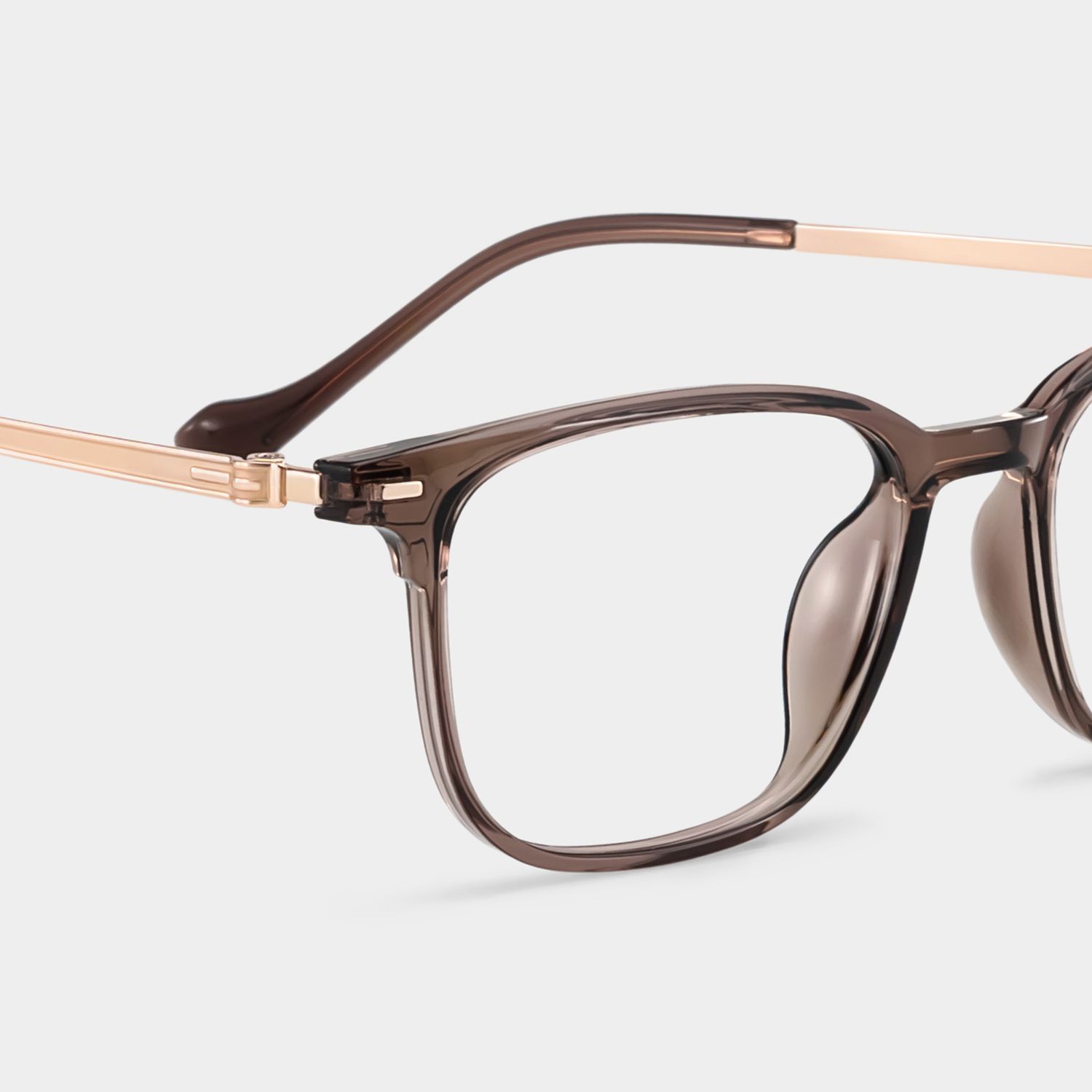 William Rectangle Brown Glasses Frames for men | ZEELOOL4