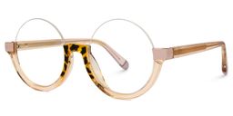 Cheril Round Beige Glasses1
