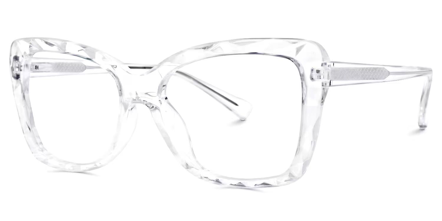 Edna Cateye Clear Frame Glasses | ZEELOOL Canada1
