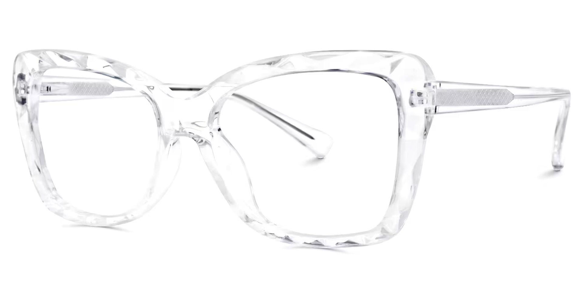 Edna Cateye Clear Frame Glasses | ZEELOOL Canada1
