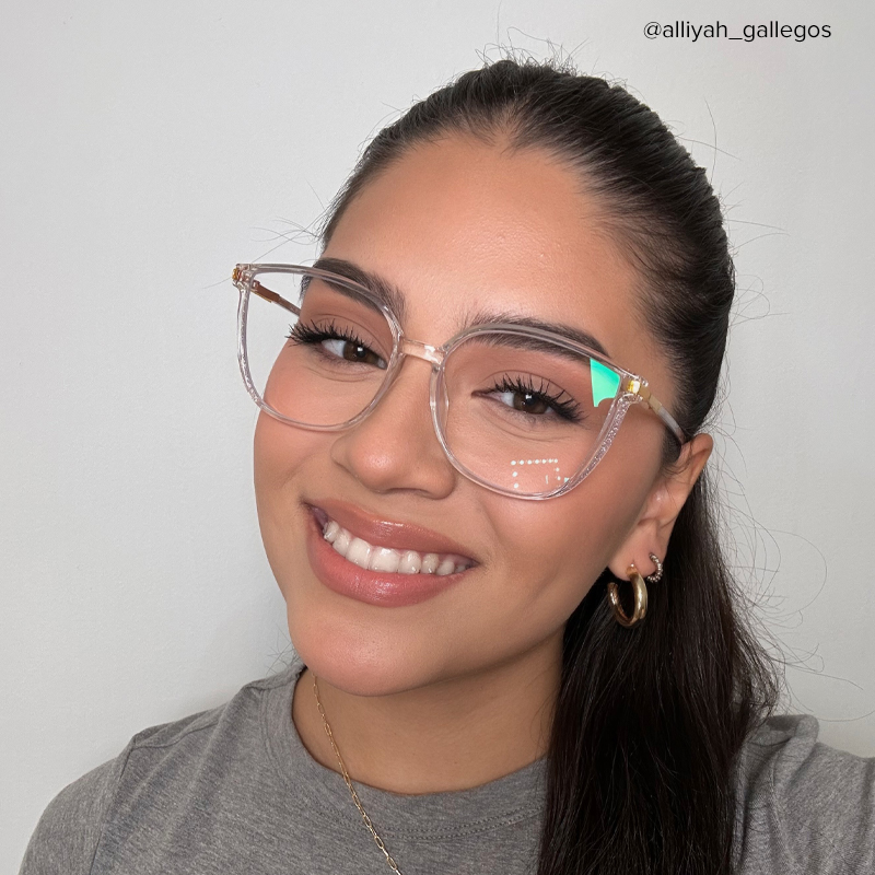 Rodz Square Crystal Frame Glasses | ZEELOOL Canada10