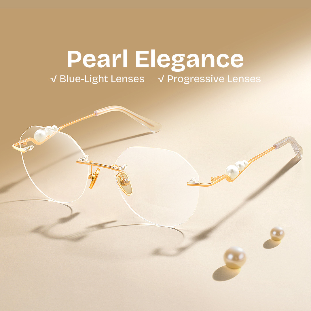 Wyatt Eyeglasses in GeometricGold Frame | ZEELOOL Canada0
